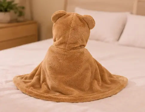 Hooded Baby Bath Towel – Soft Cotton Blend Animal Embroidered Baby Wrap for Boys & Girls