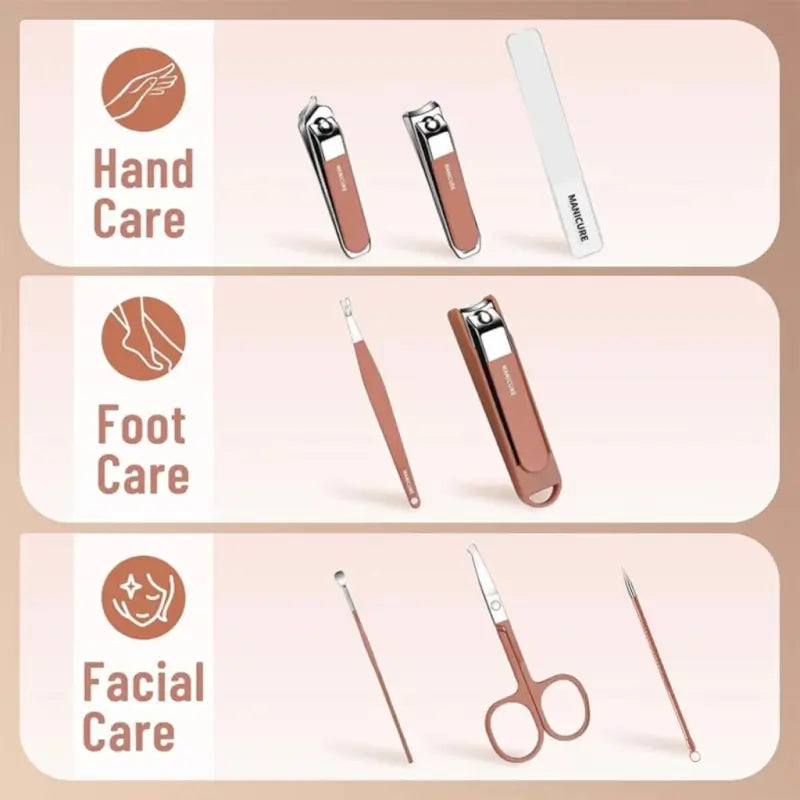 8 in 1 Manicure Set – Professional Nail Care Kit with Portable Case