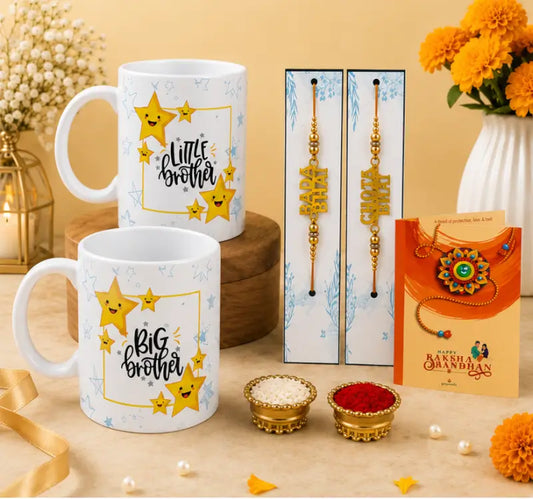 Gift Arcadia Rakhi Gift Combo – Premium Rakhi with Coffee Mug for Brother | Designer Raksha Bandhan Gift Set for Bhai, Bhaiya & Bhabhi