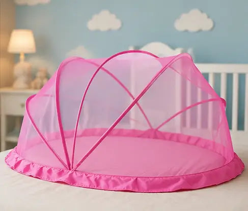 Foldable Baby Mosquito Net with Bedding – Portable Washable Infant Sleeping Bed Protector