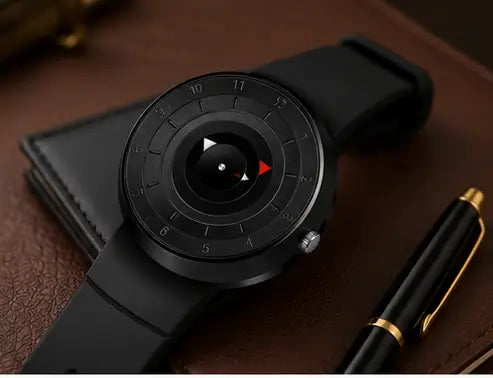 Men's Black Analog Quartz Watch – Stylish Silicone Strap Casual & Formal Wrist Watch for Men & Boys