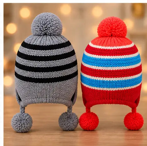 Lightweight Woolen Winter Hat for Unisex – Pack of 2