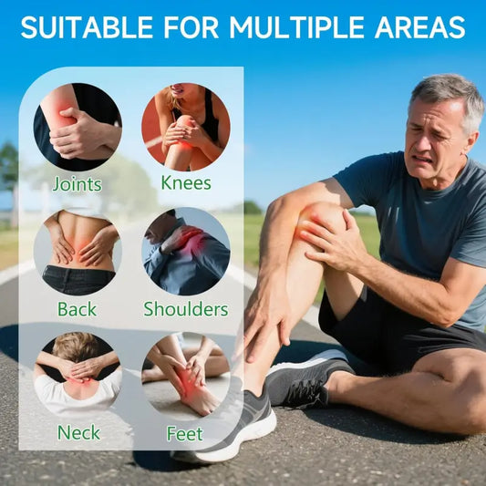 Knee Pain Relief Patches - Natural Herbal Knee Patch for Pain & Inflammation - Breathable, Long-Lasting, Comfortable, Non-Allergic - 10 Patches
