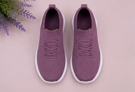 Women's Mesh Running Sneakers – Lightweight Lace-Up Sports Shoes for Walking, Running, Gym & Daily Wear