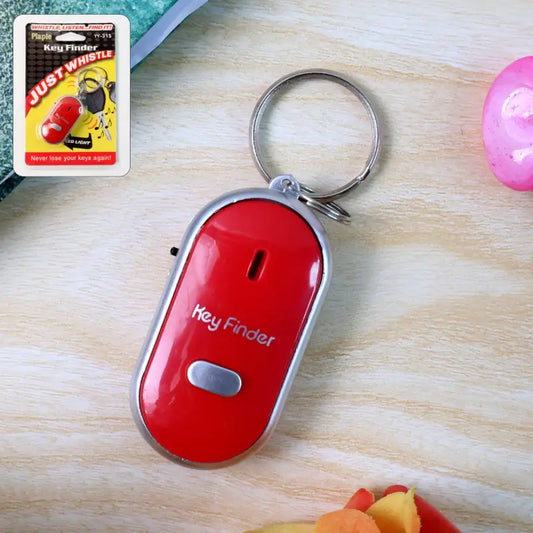 Anti-Lost Key Finder Whistle Keychain | Sound Activated LED Key Locator Alarm (1 Pc)