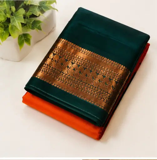 Special Paithani Silk Saree for Women with Art Silk Blouse Piece, Free Size