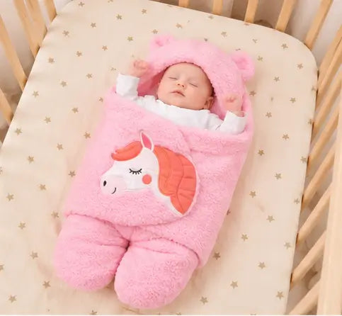 Super Soft Hooded Baby Blanket – Wearable Newborn Receiving Wrap for Baby Boys & Girls