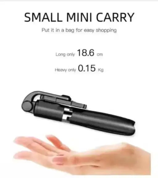 3-in-1 Wireless Bluetooth Selfie Stick XT-02 | Remote Shutter, 360° Rotate, Extendable, Foldable Mini Tripod & Monopod for Smartphones, Black.