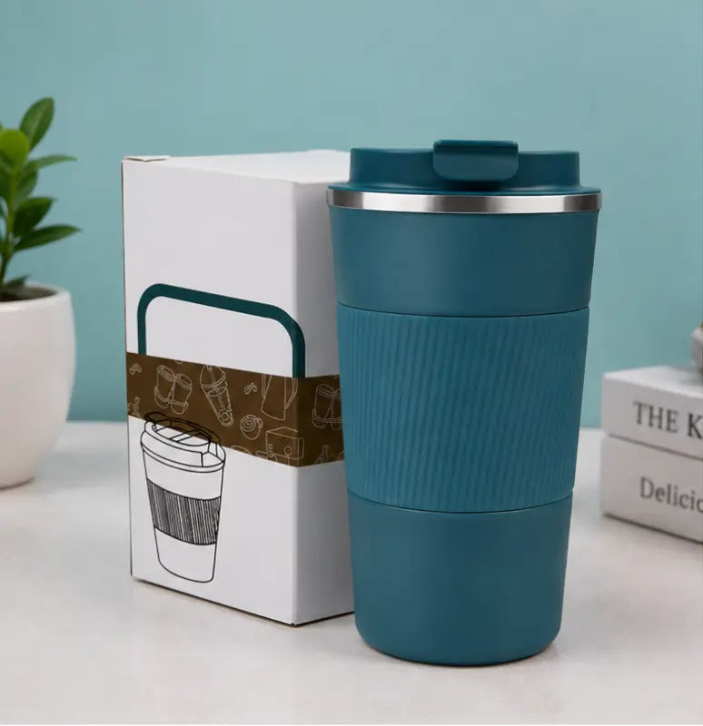 510ml Vacuum Insulated Travel Coffee Mug – Double Wall Stainless Steel Tumbler with Leak-Resistant Lid