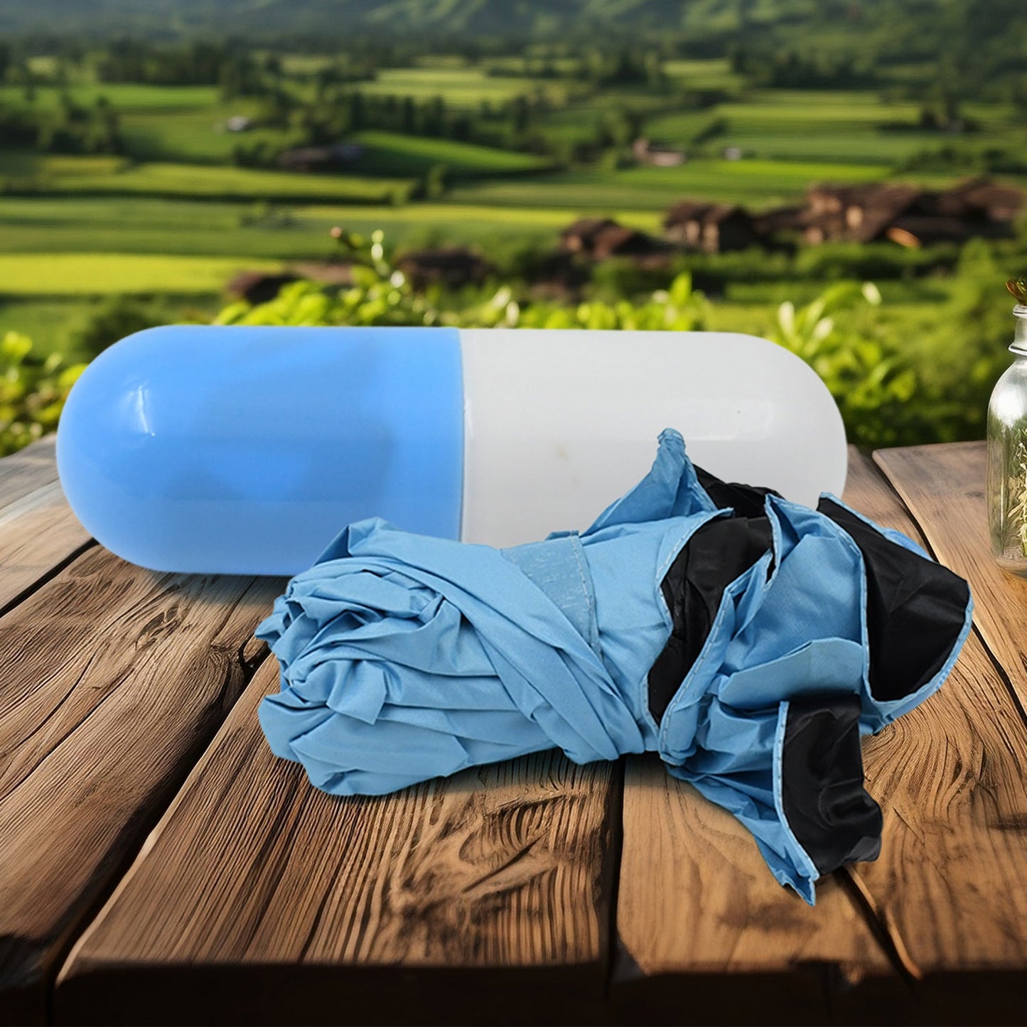 Beautiful 5-Fold Umbrella With Capsule Case