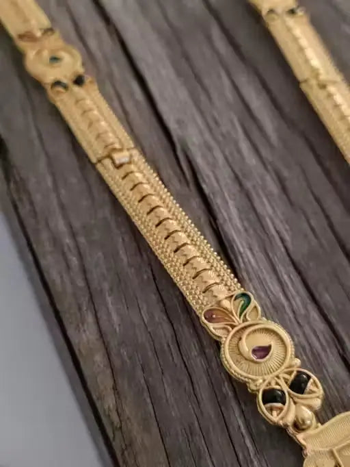 Trendy Gold Plated Brass Mangalsutra for Women – Adjustable Big Pendant Necklace