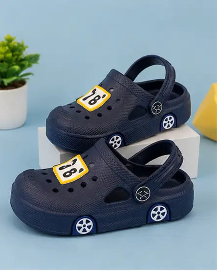 Kids  Clogs Sandals with Sling Back Strap Anti Skid Lightweight Casual Footwear for Boys and Girls Blue