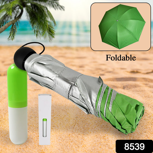 3 Fold Solid Portable Outdoor Umbrella with attractive Umbrella Case