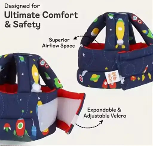 Baby Head Safety Helmet for Crawling & Walking Babies – Soft Head Guard