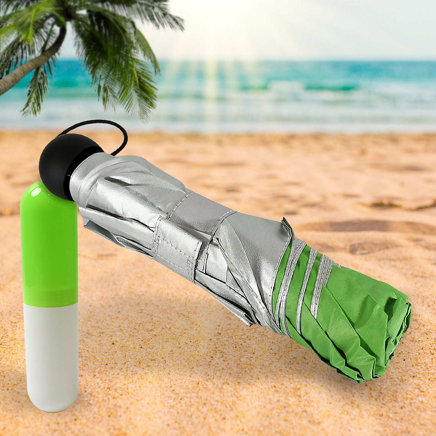 3 Fold Solid Portable Outdoor Umbrella with attractive Umbrella Case