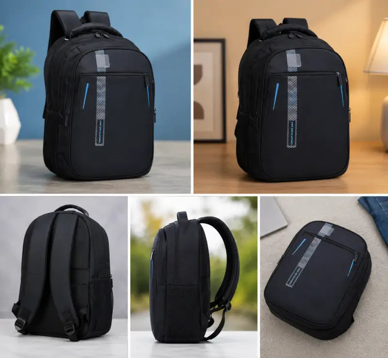 Casual Laptop Backpack – Waterproof Polyester Office, School & College Bag for Boys & Girls