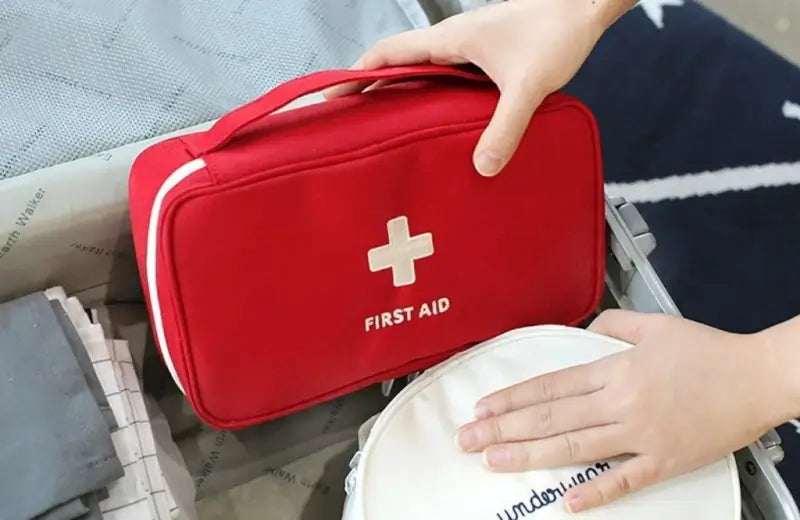 Portable Empty First Aid Kit Organizer Bag – Medical Storage Pouch for Home, Travel, Car & Office Emergency Use